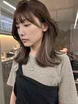 サイン 表参道(SIGN)&nbsp;イヤリングカラーマッシュウルフツヤ髪スタイルブルージュ