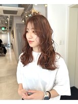 シェノン(Chainon.)&nbsp;オレンジカラー　暖色カラー　ハイライトカラー　博多