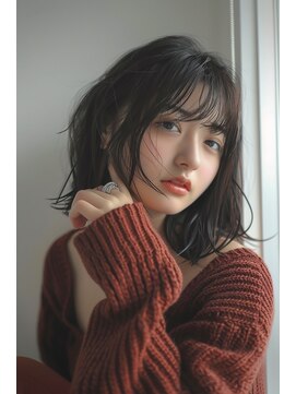 ラナ 新宿(lana) こなれミディアム/レイヤーカット/顔まわり/【lana hair 新宿】