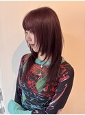 ボルドーミディアムウルフ