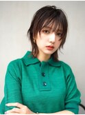 【GEEKS渋谷】顔周りレイヤー/ウルフカット/前髪あり/春夏カラー