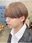 オリーブベージュメンズミルクティーベージュシースルーマッシュ