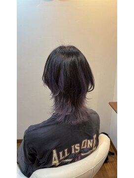 オートクチュールランコントレ 桂店(Haute Couture Rencontrer) ロングレイヤー/ウルフ×インナーカラー×ブリーチ