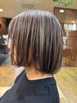 小顔ラテグレージュ×ボブ