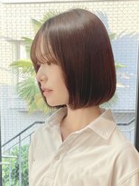 ラス トーキョー(LAS TOKYO)&nbsp;前下がりボブ切りっぱなしボブショートボブ縮毛矯正 髪質改善