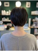 クールショート/アッシュブラウン/イメチェン/ケアカラー/40代