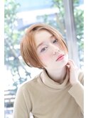 ふんわり前下がりボブ