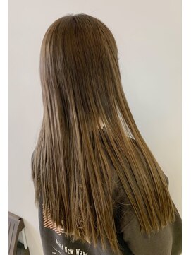 カラーワールド カンナヘアーメゾン(color world canna hair maison) シールエクステロングスタイル☆ハイトーンアッシュ20代30代40代