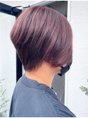 大人可愛い20代30代40代黒髪前下がりショートボブ丸みショート◎