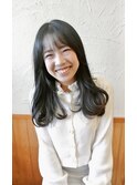 セミロング×くびれカット