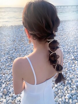 セットサロンエース(Set salon Ace) たまねぎヘア★紐アレンジ☆編みおろし