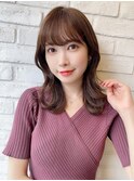 インナーグレージュ/マチルダボブ/前髪/ピンクベージュ/錦糸町