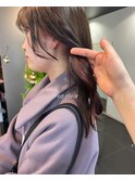 インナーカラー 暖色 レッドカラー
