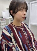 ★大人ショートボブ丸みショートカットマッシュショート前髪あり