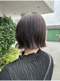 ミニボブにくすみピンクパープルが可愛い！