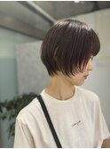 小顔似合わせカット丸みナチュラルショートボブハンサムショート
