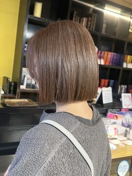 ルミ 上大岡店(Lumi) 切りっぱなしボブ/透明感ベージュカラー/韓国スタイル