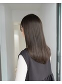 【髪質改善酸性ストレート×柔らかグレージュ】