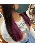 インナーカラー/アクセサリーカラー/ラベンダーピンク/艶髪