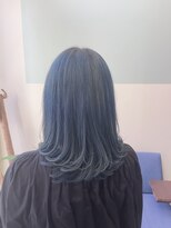 マテカ ヘアー(mateca hair)&nbsp;ミディアム×ネイビー
