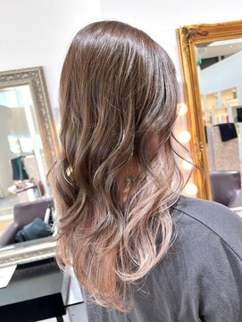 コワファースト  させぼ五番街店(COIFF1RST) ウルフレイヤー×ピンクベージュ