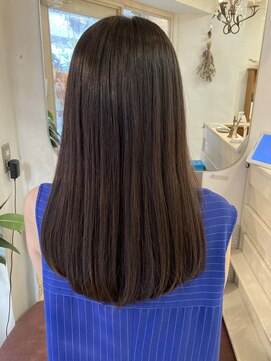シェノン 赤羽店(CHAINON) 大人可愛い艶感ブラウンナチュラルストレート重めロング