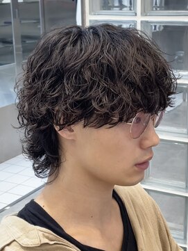 フィフスパーク(fifth PARK) シャドウパーマ波巻きスパイラルパーマメンズマッシュウルフ渋谷