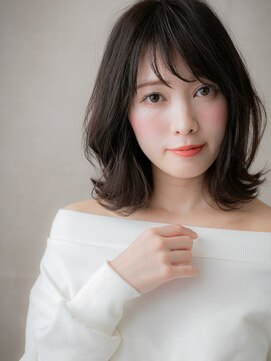 モッズヘア 越谷(mod's hair) 黒髪ダークアッシュウルフカットくびれミディアムX越谷30代40代