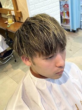 アルバ ヘアリゾート(ALBA) MEN’S/リバースセンターパート/ニュアンスパーマ/三鷹