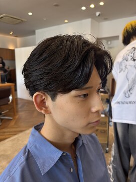 メンズカノエ 山口小郡店(Men's CANOE) 刈り上げセンターパート×ニュアンスパーマ