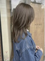 ニコリヘアワークス(nicori hair works) ロング×ローレイヤー×ナチュラルベージュ3