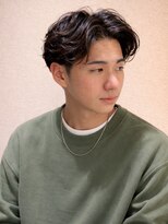 ヨシザワインク プレミアム 横浜 桜木町店(YOSHIZAWA Inc. PREMIUM) メンズパーマニュアンスパーマセンターパート毛流れパーマ理容室