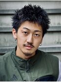 京都men'sピンパーマスパイキーショートアクティブショート眉毛