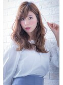 ダスティ、ウォームオレンジュ、ホワイトブロンドヘア