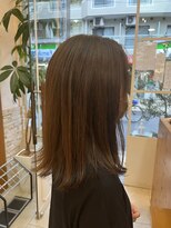 ヘアーアンドメイク エクリ 不動前店(Hair&Make equri)&nbsp;(目黒美容室】ナチュラルベージュ・切りっぱなし