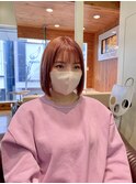 シャイニーオレンジなボブ