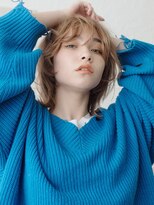 アルバム 銀座(ALBUM GINZA)&nbsp;ウルフレイヤー_斜めバンググレージュカラーシルキー_79177