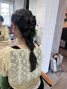 ティティ(TiTi) 浴衣！ヘアアレンジ！編みおろし[TiTi_福田りの]