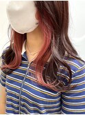 イヤリングカラー×ピンクベージュ