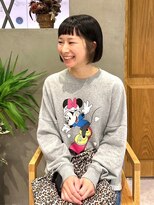 エルロンバイマフェ(AILERON by mahae)&nbsp;丸みボブ×イヤリングカラー