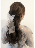 お上品ハーフアップヘアセット