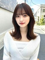 ミラリー トウキョウ(Mirareee Tokyo)&nbsp;20代30代40代◎前髪パーマグレーベージュレイヤーロング黒髪