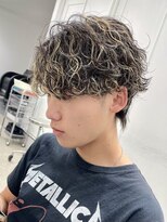 ツイストスパイラルパーマハイライトメンズパーマ波巻きパーマ