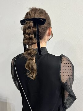 ロットアニバース(lott annibirth) 【髪質改善】リボンポニーテール@mutsumi