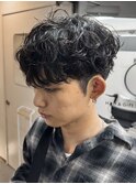 横浜シャドウパーマツイストスパイラルパーマセンターパート30代