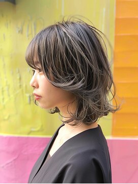 アルトリスト(Altruist Aging×HAIR&SPA) ★ダークアッシュ大人ガーリーボブ着物ミディアムレイヤーカット