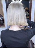 【外国人風カラー】ホワイトミルクティ×ブリーチ２回