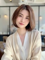 シキサロン 仙台(siki.salon) 仙台/髪質改善/オリーブベージュ☆うるツヤワンカールロブヘアc