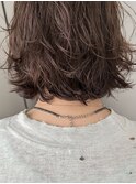 くせ毛ボブ×透明感ブラウンカラーです