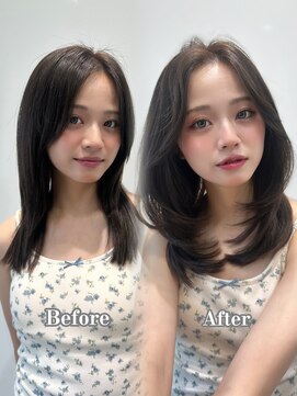 アフロート ルヴア(AFLOAT RUVUA) ●ゆるふわで上品なレイヤーカット/10/20/30/40代韓国前髪顔周り